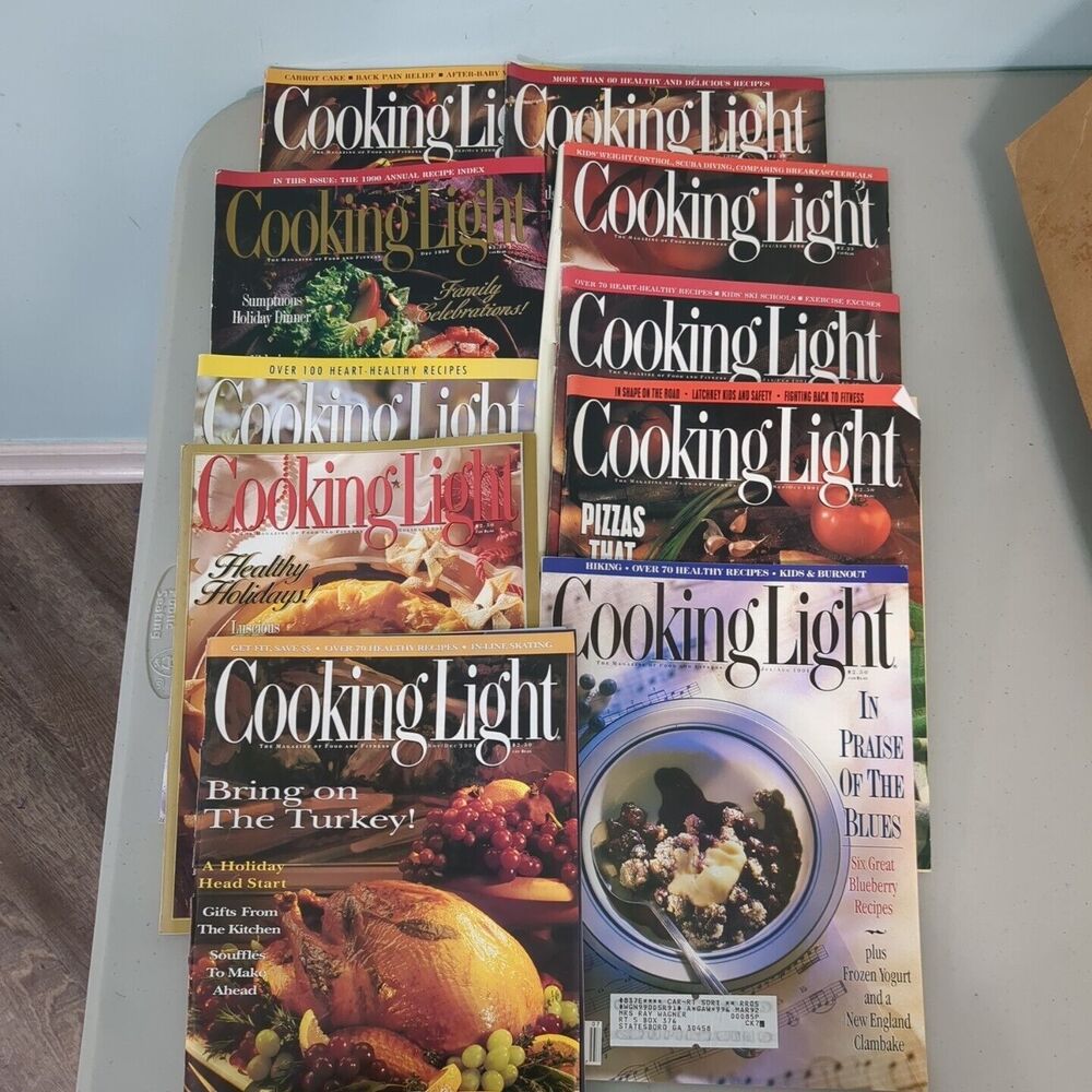 Vintage Magazines Lot of 10 Cooking Light